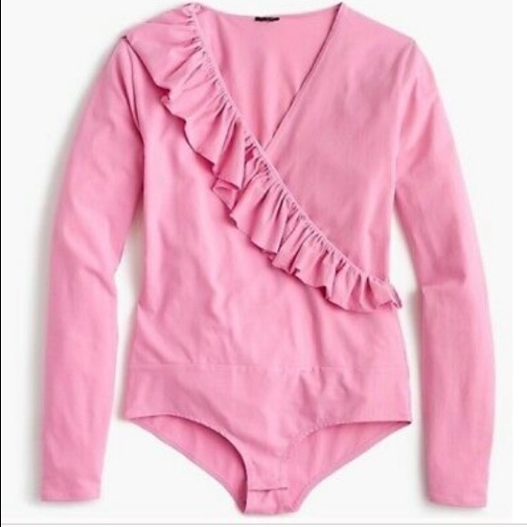 J. Crew Tops - J. Crew Ruffle-Front Wrap Bodysuit